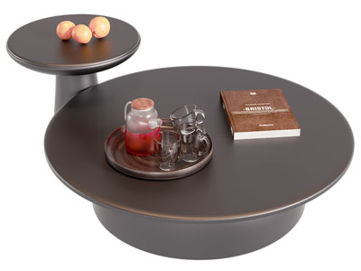 现代圆形茶几3d模型 现代圆形茶几