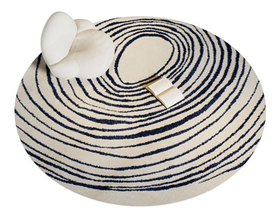 现代圆形条纹图案的地毯 休闲椅子3d模型 现代圆形条纹图案的地毯 休闲椅子