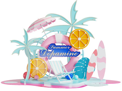 现代沙滩 椰子树 休闲椅子美陈 户外装置