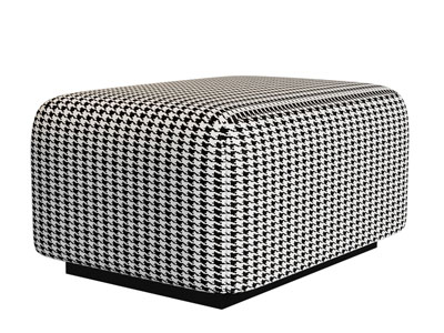 现代千鸟格图案的沙发凳子 坐墩