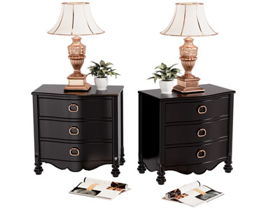 法式床头柜 床头灯