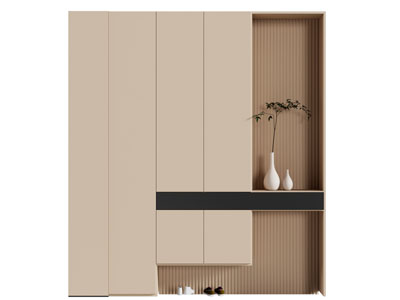 现代实木玄关装饰鞋柜