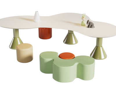 现代异形儿童桌椅组合