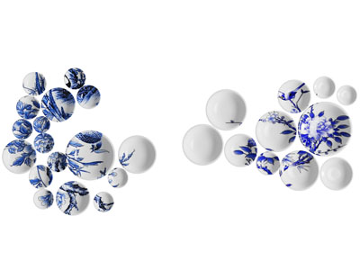 新中式青花瓷墙饰挂件