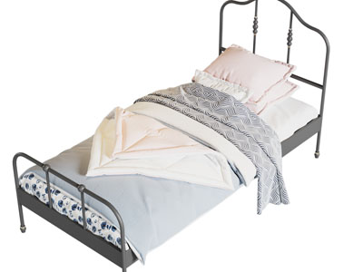 欧式铁艺单人床