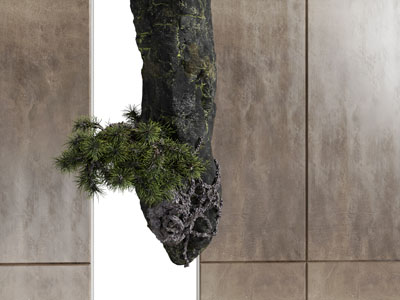 新中式松树景观挂件