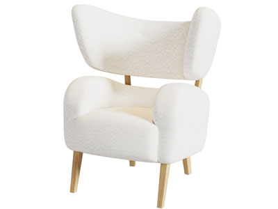 现代奶油风单人沙发