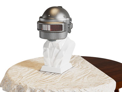 现代带面罩的雕塑雕刻摆件3d模型 现代带面罩的雕塑雕刻摆件