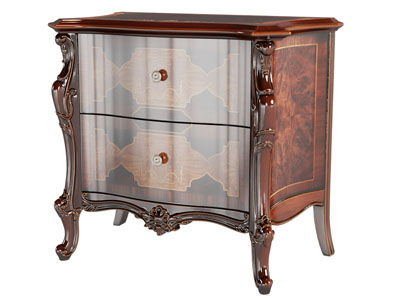 美式实木床头柜