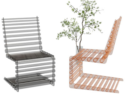 现代亚克力休闲椅子