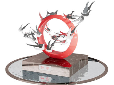 现代城市雕塑小品3d模型 现代城市雕塑小品