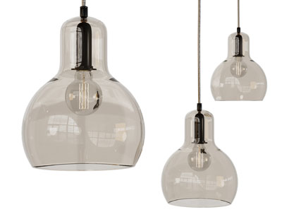 现代透明玻璃罩吊灯