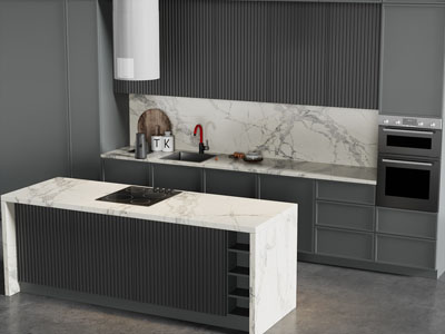 现代整体橱柜 厨房岛台吧台