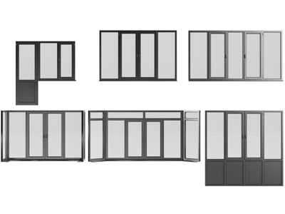 现代平开窗户 推拉窗