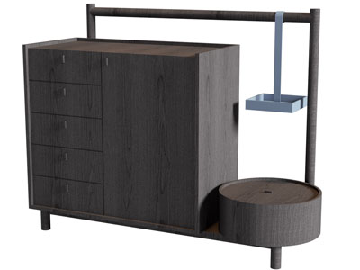 新中式实木鞋柜