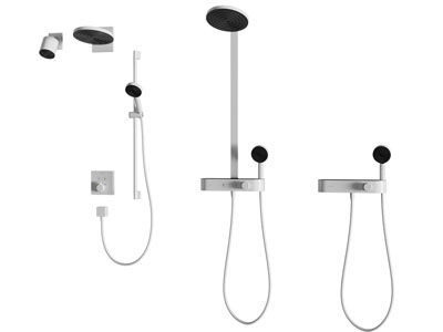 现代金属淋浴花洒