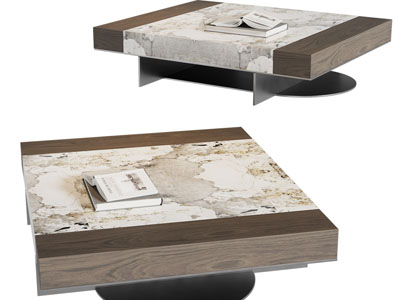 现代方形茶几3d模型 现代方形茶几