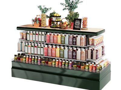 现代饮料货架 摆台 展台3d模型 现代饮料货架 摆台 展台