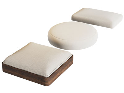 现代方形 圆形坐垫