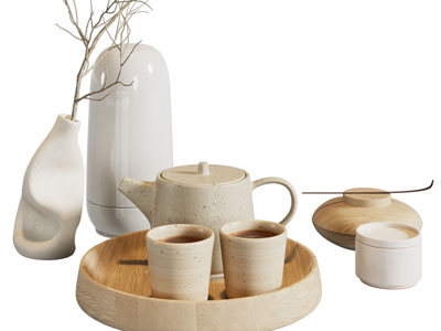 侘寂风托盘 茶具杯子