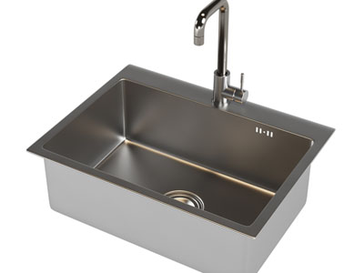 现代不锈钢洗菜盆 水龙头