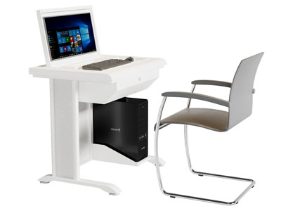 现代电脑书桌椅组合3d模型 现代电脑书桌椅组合