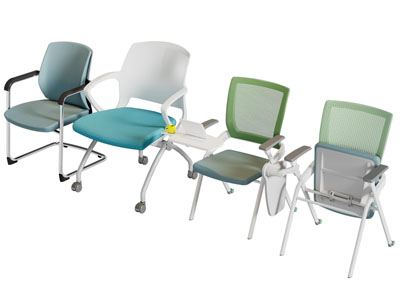 现代带滑轮的办公椅子