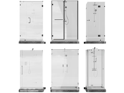 现代玻璃淋浴花洒