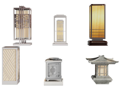 新中式地灯 草坪灯 装饰灯