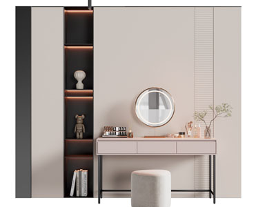 现代轻奢化妆 梳妆台 衣柜