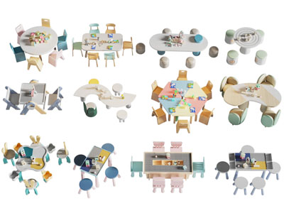 现代儿童桌椅组合 娱乐桌 手工桌椅组合