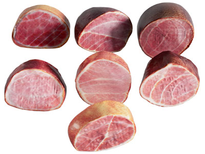 现代切开的火腿 腊肠肉类食物