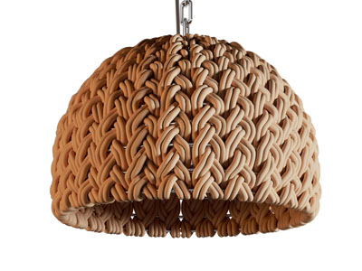 侘寂风编织灯罩吊灯