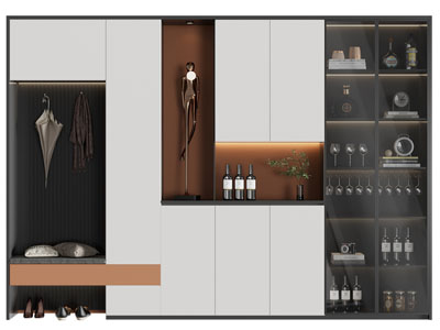 现代玄关鞋柜 酒柜
