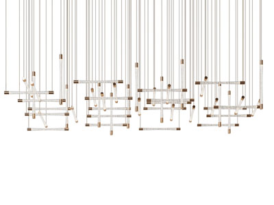 现代棒状组合吊灯