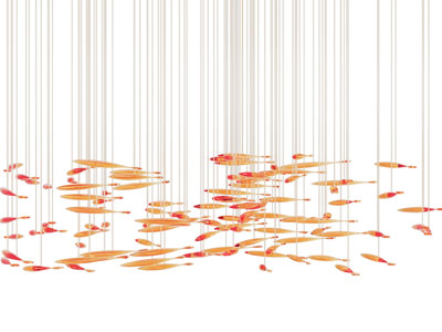 新中式鱼群吊灯