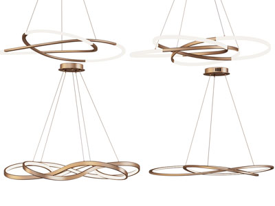 现代金属线条吊灯