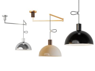 北欧金属半圆形灯罩吊灯