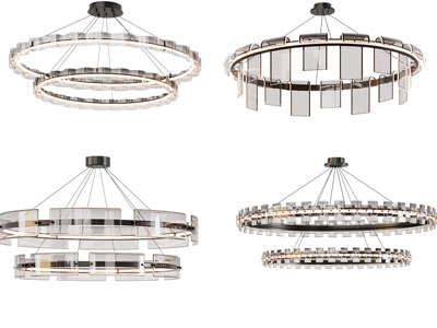 现代圆环水晶吊灯