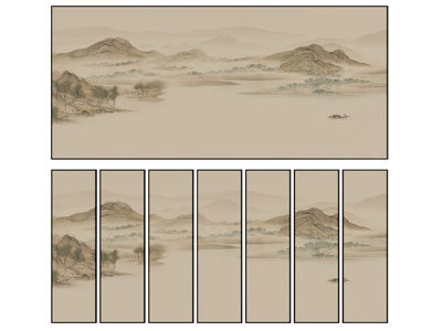 新中式装饰挂画3d模型 新中式装饰挂画