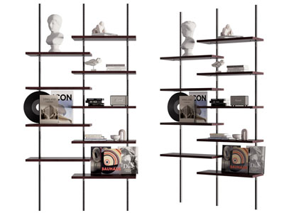 现代开放式装饰架 摆件组合