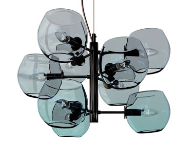 现代玻璃灯罩吊灯
