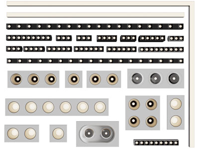 现代轨道磁吸灯 格栅灯 筒灯射灯