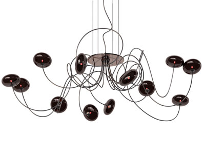 现代黑色灯罩吊灯