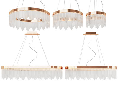 现代轻奢圆形 椭圆形吊灯