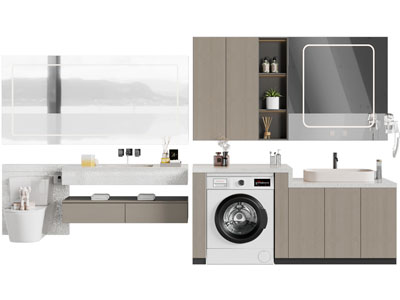 现代洗手台 镜柜 浴室柜