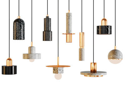 现代单头垂线吊灯