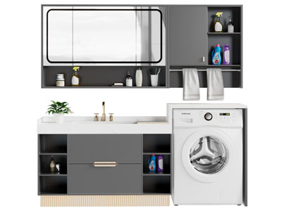 新中式洗手台 洗衣机