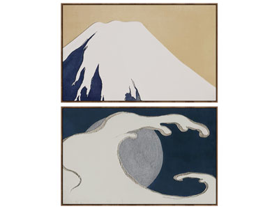 日式山脉装饰挂画3d模型 日式山脉装饰挂画