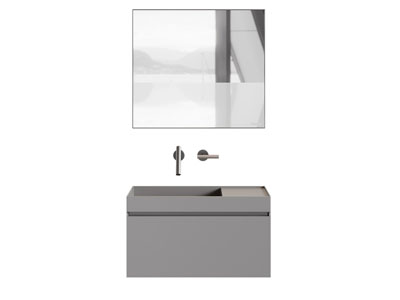 现代洗手台 镜子 浴室柜